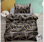 Lenjerie de pat din bumbac PENELOPE GOLD negru Dimensiune lenjerie de pat: 70 x 90 cm | 140 x 200 cm