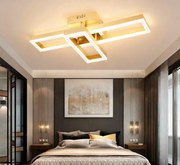 Lustră 5701 GD cu Telecomandă, 50×2W, 3 Culori de Lumină, Design Auriu, 560×250×110 mm