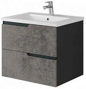 Mobilier pentru lavoar incastrat Fluminia Bari 60 cm urban grey