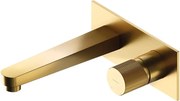 Baterie lavoar incastrata Omnires Contour auriu periat cu corp ingropat