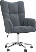 vidaXL Fotoliu de relaxare Gri închis 69 x 61,5 x 102 cm Catifea