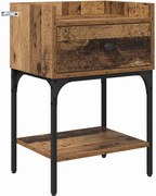 vidaXL Noptieră cu sertar Lemn vechi 40 x 29 x 60 cm Lemn compozit