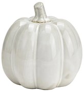 Decor dovleac din portelan PUMPKIN WHITE 9x9 cm alb