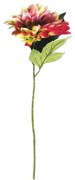 Floare artificială Dahlia roz-galbenă, 68 cm