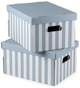 Cutii de depozitare din carton cu capac 2 buc. Stripes – Compactor