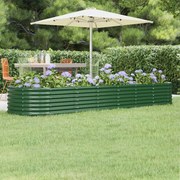 vidaXL Strat înălțat grădină 296x80x36 cm oțel galvanizat