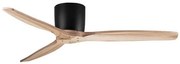 Ventilator de tavan cu telecomanda NINEMIA negru/natural wood