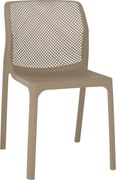 Scaun stivuibil, gri / maro gri-maro / plastic, LARKA