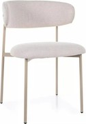 Scaun ELTON, bej deschis - Brego 22/casmir, stofa clasica/metal, 56x46