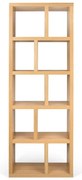Bibliotecă în culoare naturală cu aspect de lemn de stejar 70x198 cm Berlin – TemaHome