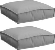 vidaXL Pernă 2 pcs Gri 40 x 40 x 8 cm Material Oxford