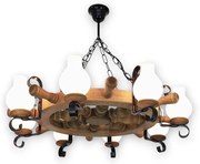 Lustră pe lanț Brilagi TIMONA 8xE14/40W/230V fag