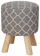 Taburet gri cu imprimeu TAFEL NEW