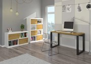 Birou MARO – 135x65x75.2 cm – Stejar Artisan / Negru