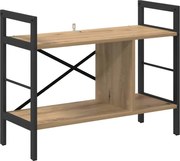 vidaXL Raft pentru cărți Stejar Artizanal 75 x 30 x 58,5 cm