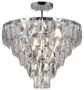 Lustră pe tijă CHELSEA 6xE14/40W/230V d. 50 cm crom lucios