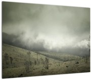 Tablou pe sticlă - Peisaj înainte de furtună (70x50 cm)