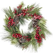 Coroană de Crăciun decorată, diametru 60 cm