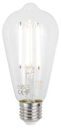 Bec LED E27 reglabil ST64 sticlă transparentă 7W 806lm 2700-6500K