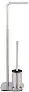 Perie toaleta cu suport hartie igienica, inox mat, IRIA, WENKO