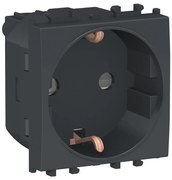 Priza standard german, cu obturatoare, 16A, neagra, Schneider Easy Styl