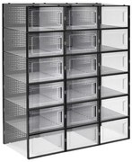 Raft modular BOXIFY cu compartimente, negru