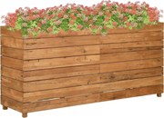 vidaXL Strat înălțat, 150x40x72 cm, lemn de tec reciclat și oțel