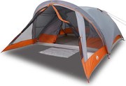vidaXL Cabină cort de camping 4 persoane gri și portocaliu impermeabil