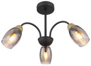 Plafoniera 3L design modern Gerly negru