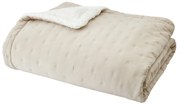 Cuvertură crem matlasată din sherpa 220x230 cm Cosy Nori – Catherine Lansfield