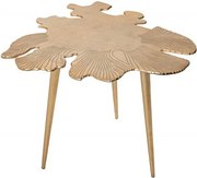 Masuta cu aspect deosebit Leaf 57cm, auriu