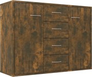 vidaXL Dulap lateral, stejar fumuriu, 88x30x65 cm, lemn compozit