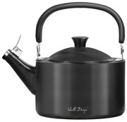 Ceainic cu capac de presiune Vialli Design Diamante, 1,5 l, negru