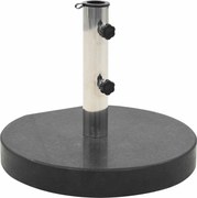 vidaXL Suport umbrelă de soare, negru, 28,5 kg, granit, rotund