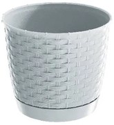 Ghiveci plastic Ratolla Round, alb, 22 cm