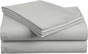 Cearsaf de bumbac cu elastic STANDARD 90 x 200 cm gri deschis