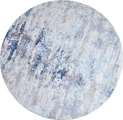 Covor rotund din bumbac Modern Art 150cm, albastru bej
