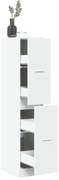 vidaXL Dulap de farmacie, alb, 30x41x144,5 cm, lemn prelucrat