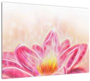 Tablou pe sticlă - Floare de lotus (70x50 cm)