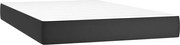 vidaXL Saltea cu arcuri buzunar, fermitate medie, negru, 120x200x20 cm, piele ecologică