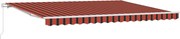 vidaXL Cortina Retractabilă Manual Portocalie și maro 450 × 300 cm