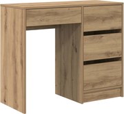 vidaXL Birou Stejar Artizanal 90 x 37.5 x 75 cm Lemn compozit