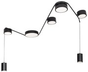 Lustra cu 7 spoturi LED, Negru, Zumaia I