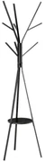 HOMCOM Cuier în Formă de Pom Design Modern, Metal Negru, Ideal pentru Hol, 45x45x180 cm | Aosom Romania