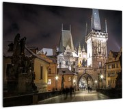 Tablou pe sticlă cu Poarta de pulbere iluminată (70x50 cm)