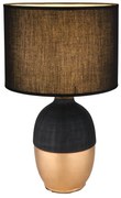 Veioza, lampa de masa design modern Valentino auriu, negru
