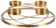 Sfeșnic de Advent Kruhy, auriu, metal, diametru 35cm