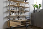 Bibliotecă lemn masiv Prime Personalizabilă, 230 × 42 × 174 cm