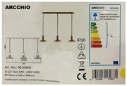 Lustră pe cablu JAIKA 3xE27/60W/230V Arcchio