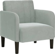 vidaXL Canapea scaun cu cotiere Gri deschis 54 cm catifea